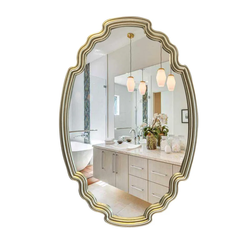 

Modern bathroom mirror, European Nordic wall-mounted decorative mirror, bathroom