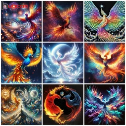 Huacan New Arrivals Diamond Painting Animal Full Diy Mosaic Phoenix Fantasy Art Gift Set Home Decor Rhinestone Pictures