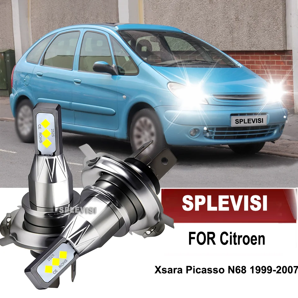 

2pcs h4 car led light headlight buls luz For Citroen Xsara Picasso N68 1999-2007 1999 2000 2001 2002 2003 2004 2005 2006 2007