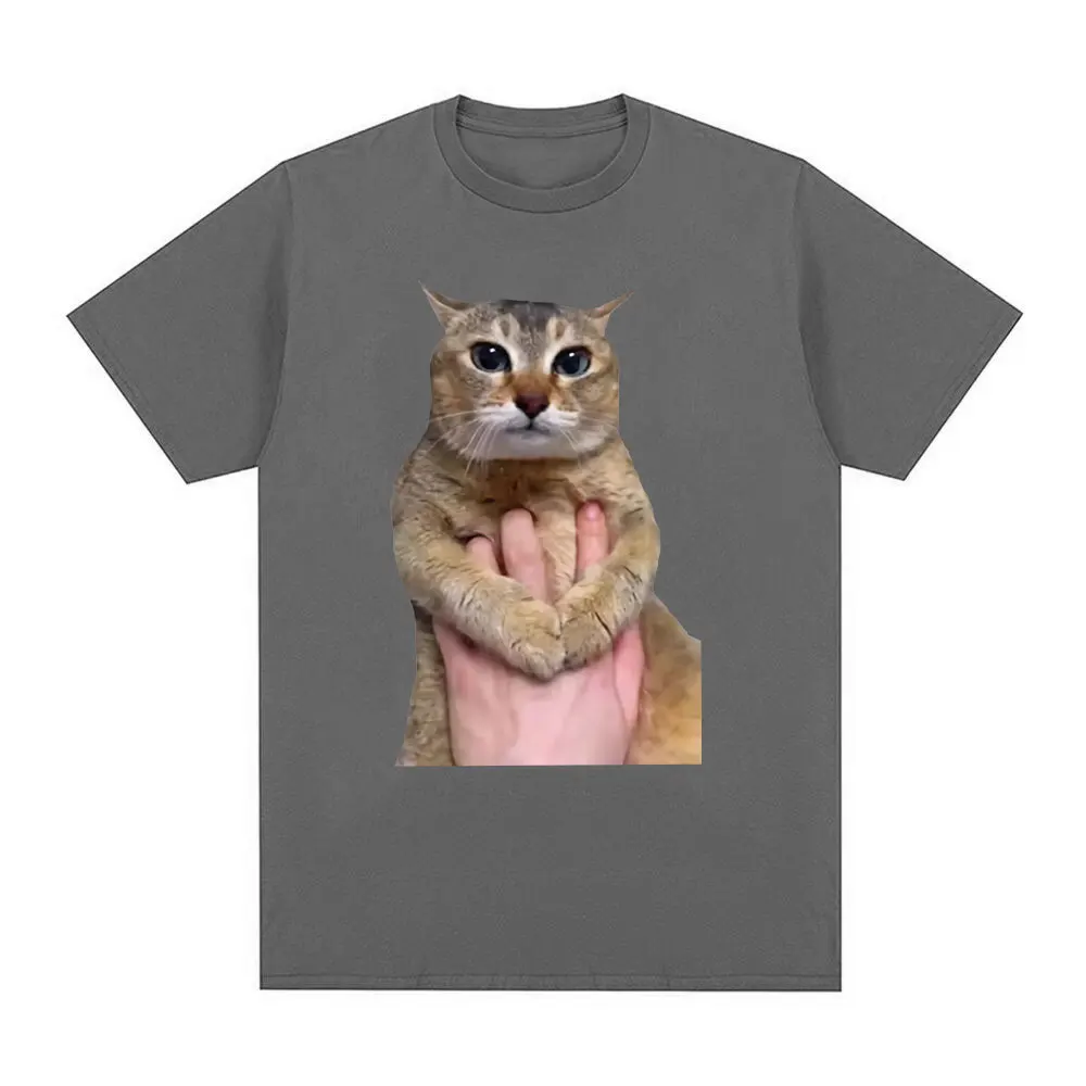 Best-selling Cute Cat Print Trend T-shirt Y2K Men's and Women's Soft and Breathable Cotton Casual Short-sleeved T-shirt Top