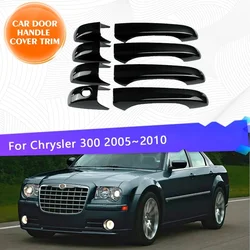 Chrome Car Door Handle Cover Trim For Chrysler 300 300C 2005~2010 Scratchproof Set Chromium Styling Exterior Parts Accessories