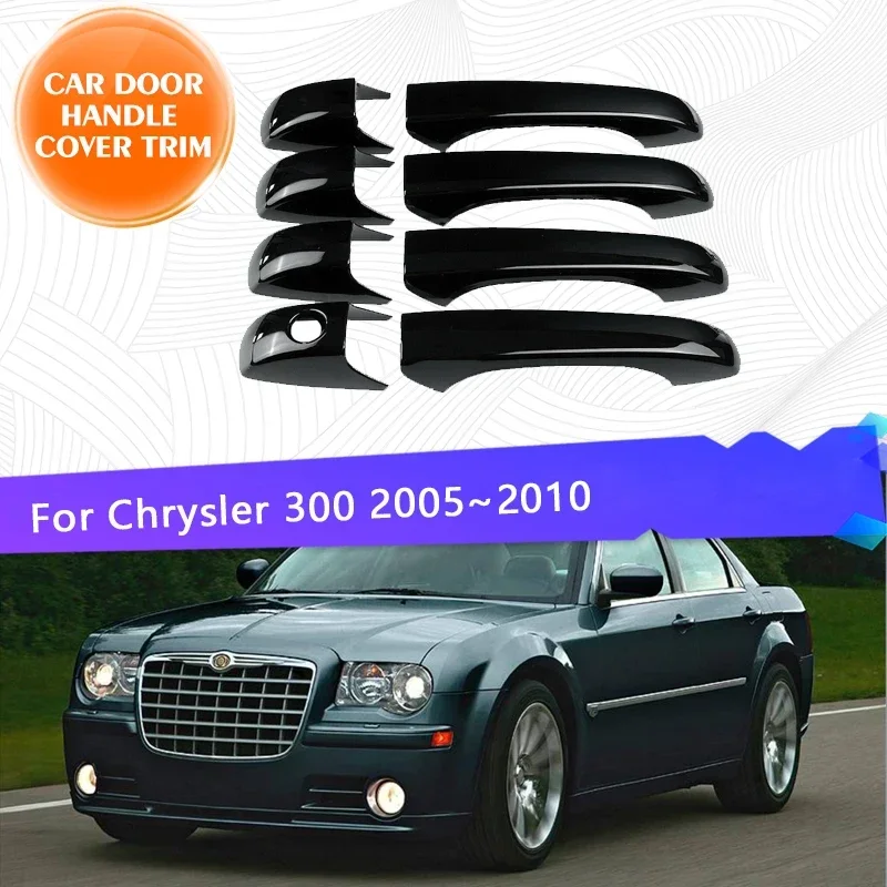 Chrome Car Door Handle Cover Trim For Chrysler 300 300C 2005~2010 Scratchproof Set Chromium Styling Exterior Parts Accessories