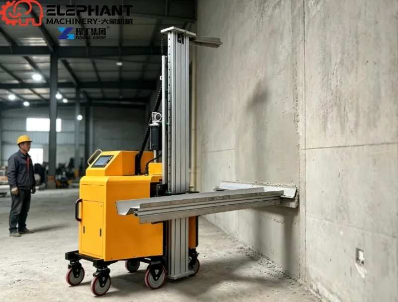 New Automatic Electric Wall Plastering Machine With High Efficiency Apply Cement Mortar The Wall Surface Wall Plastering Machine