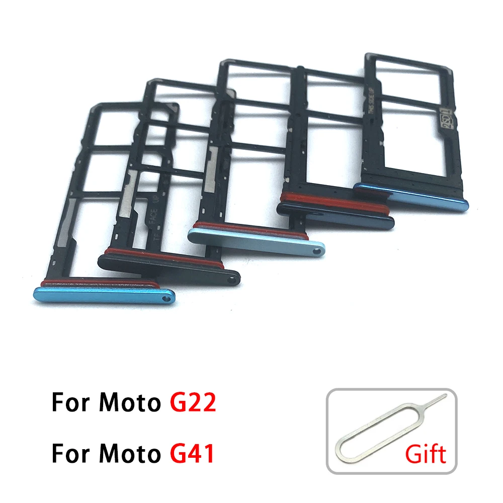 100Pcs，SIM Card Holder Tray Chip drawe Slot Holder Adapter Socket + Pin For Motorola Moto G10 G20 G30 G50 5G G60 G60S G31 G32