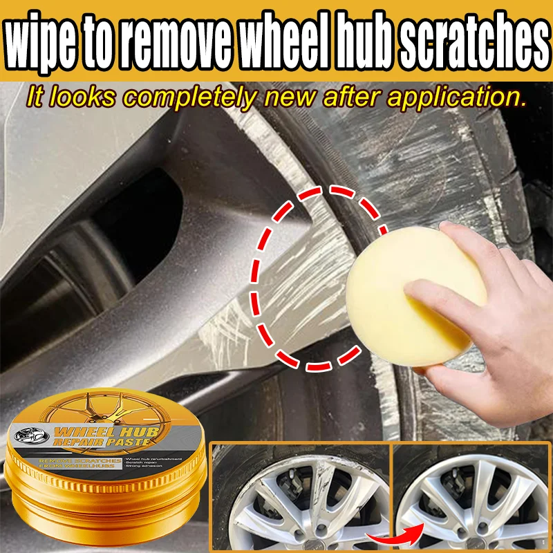 Car Wheel Rim Scratch Refurbishment Paste, Tire Rim Scratch Paint Repair Paste - Black And White Silver Aluminum Alloy Rim &6*k