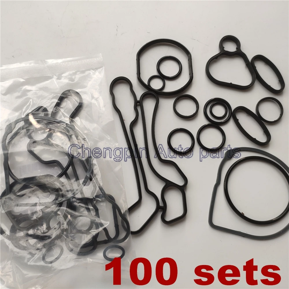 100X Cooling System Oil Cooler Gasket Seals OEM# 55354071 24445723 55354072 For Chevrolet Cruze 1.6L 1.8L Sonic Astra Zafira