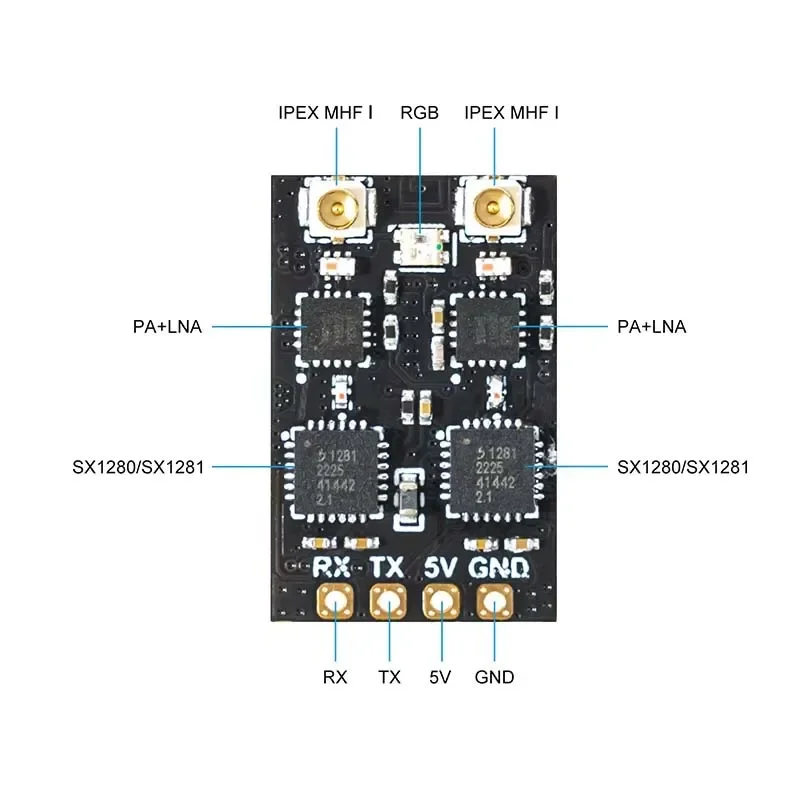 BETAFPV SuperD  Diversity Receiver ELRS 2.4G/915MHzExprssLRS RX 2T Antennas For RC FPV Long Range Freestyle Drone