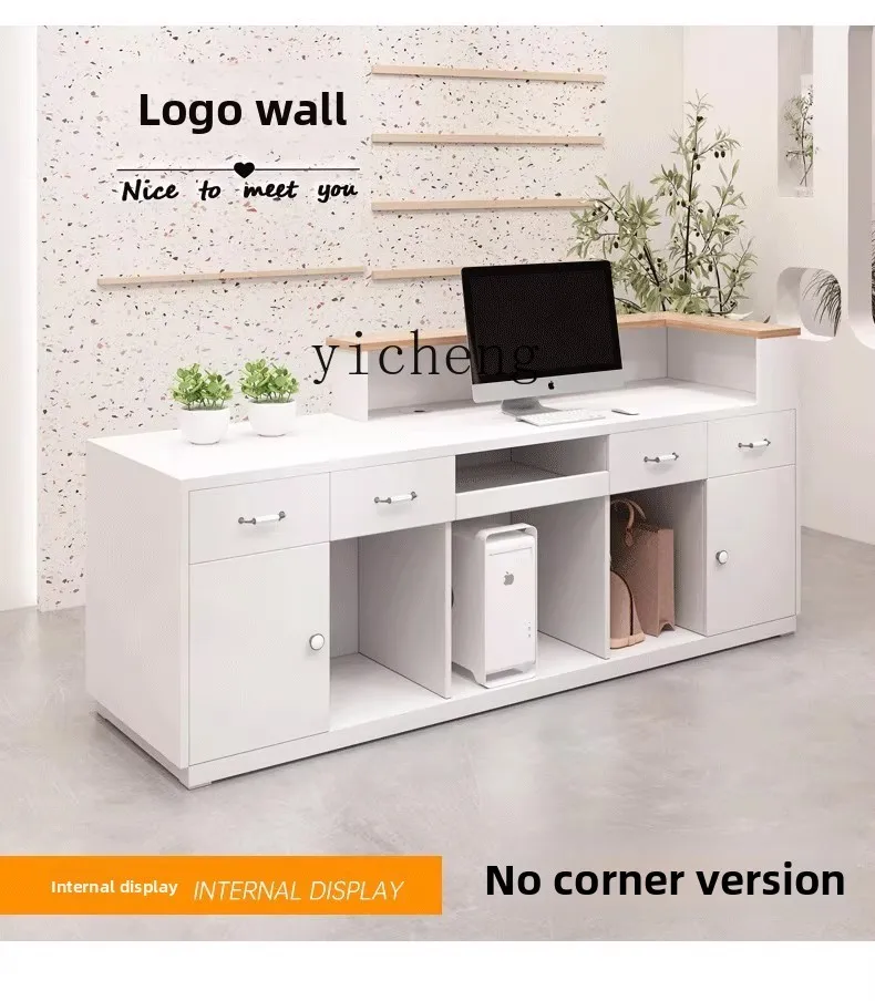

ZZ Modern Cashier Bar Counter Beauty Salon Clothing Store Counter Store Small Company Reception Desk
