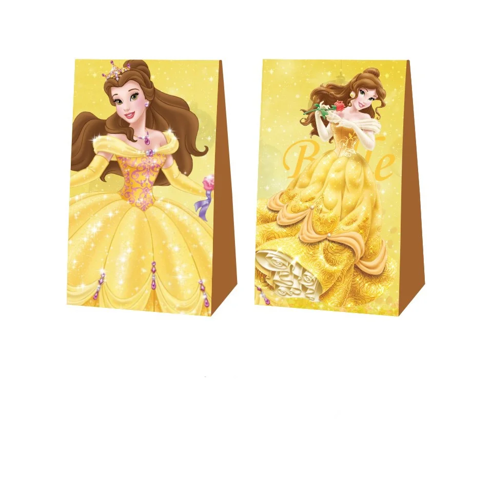 12Pc Beauty And Beast Paper Candy Gift Bag Party Cookie Popcorn Box For Kids Girl Birthday Party Decoration Supplies Baby Shower - Image 5