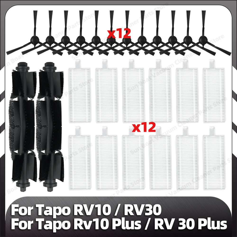 Compatible for Tapo RV10 RV30 Replacement Main Side Brush HEPA Filter Spare Parts Accessories