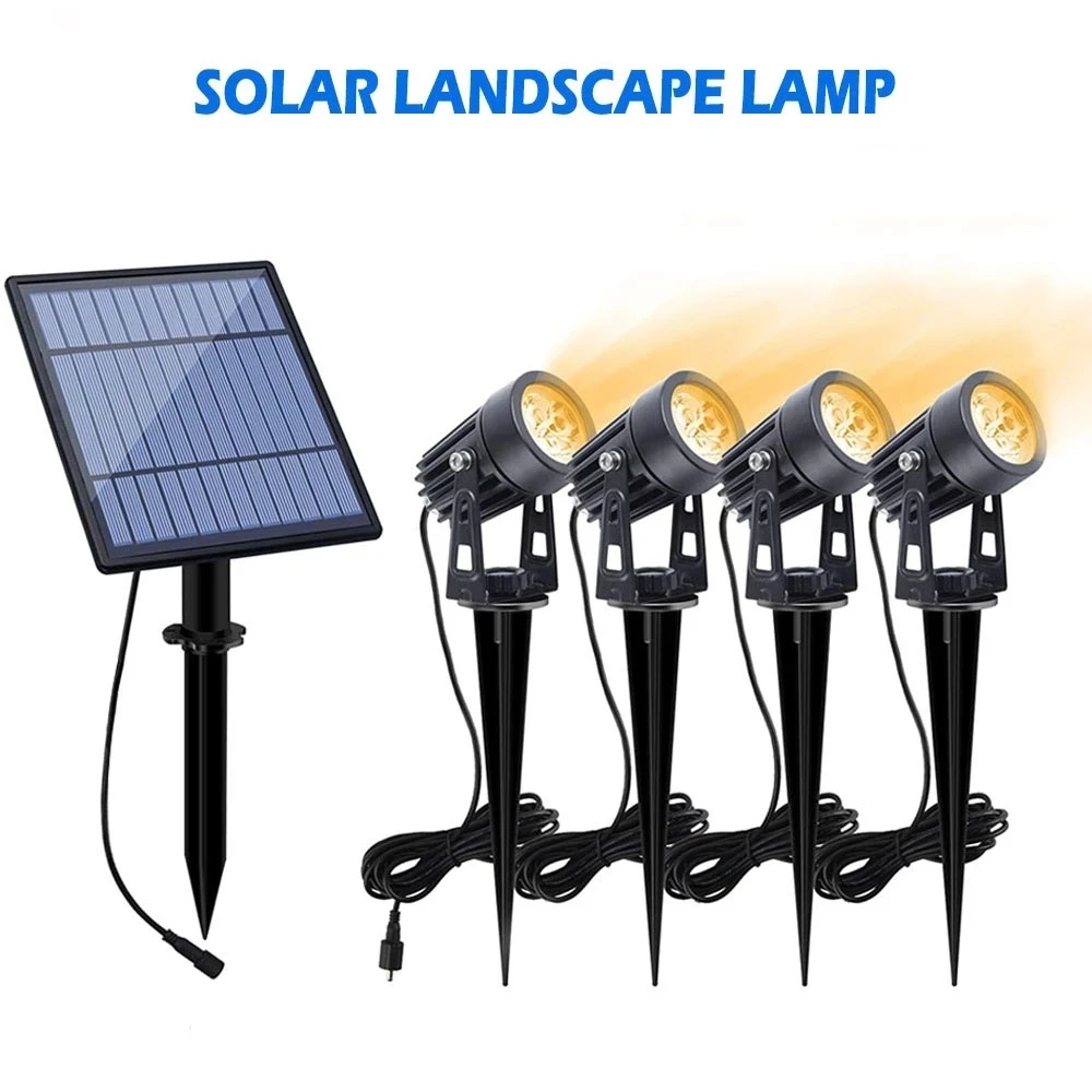 Outdoor Waterproof Solar Spotlight Tree LED Light IP65 Decorative Adjustable LED Spike Solar Garden Spot Light Lawn Lamp