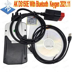 For Autocoms AK DS150E With Bluetooth 2021.11 Keygen For Delp DS150E V9.1 OBD2 Cars Trucks OBD II Scanner Diagnostic tools