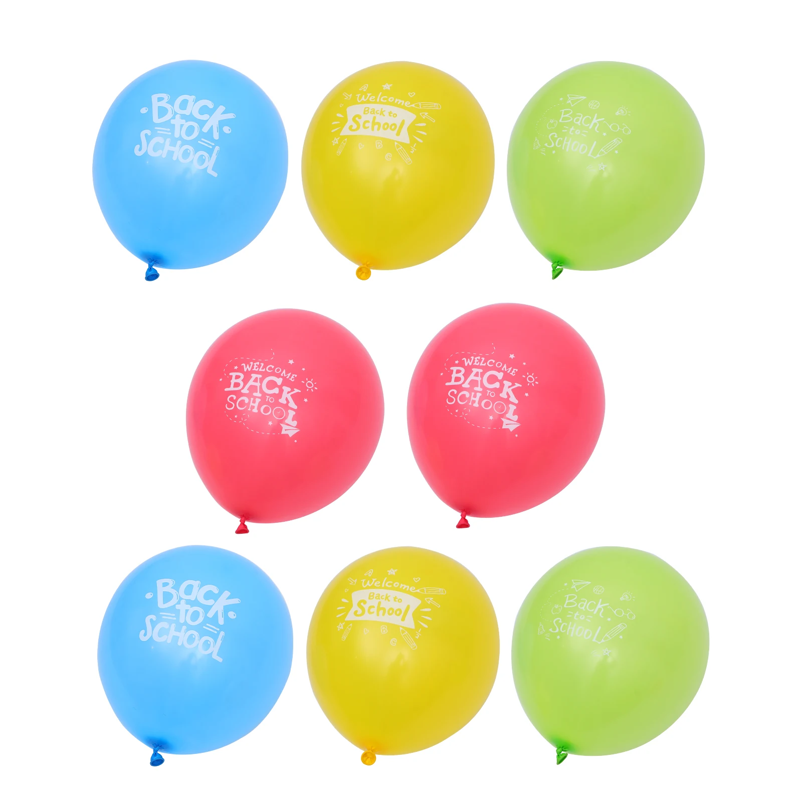 

40Pcs Back to School Balloons Assorted Color Latex Balloons Large Size Creative Letters Printing Party Decoration School