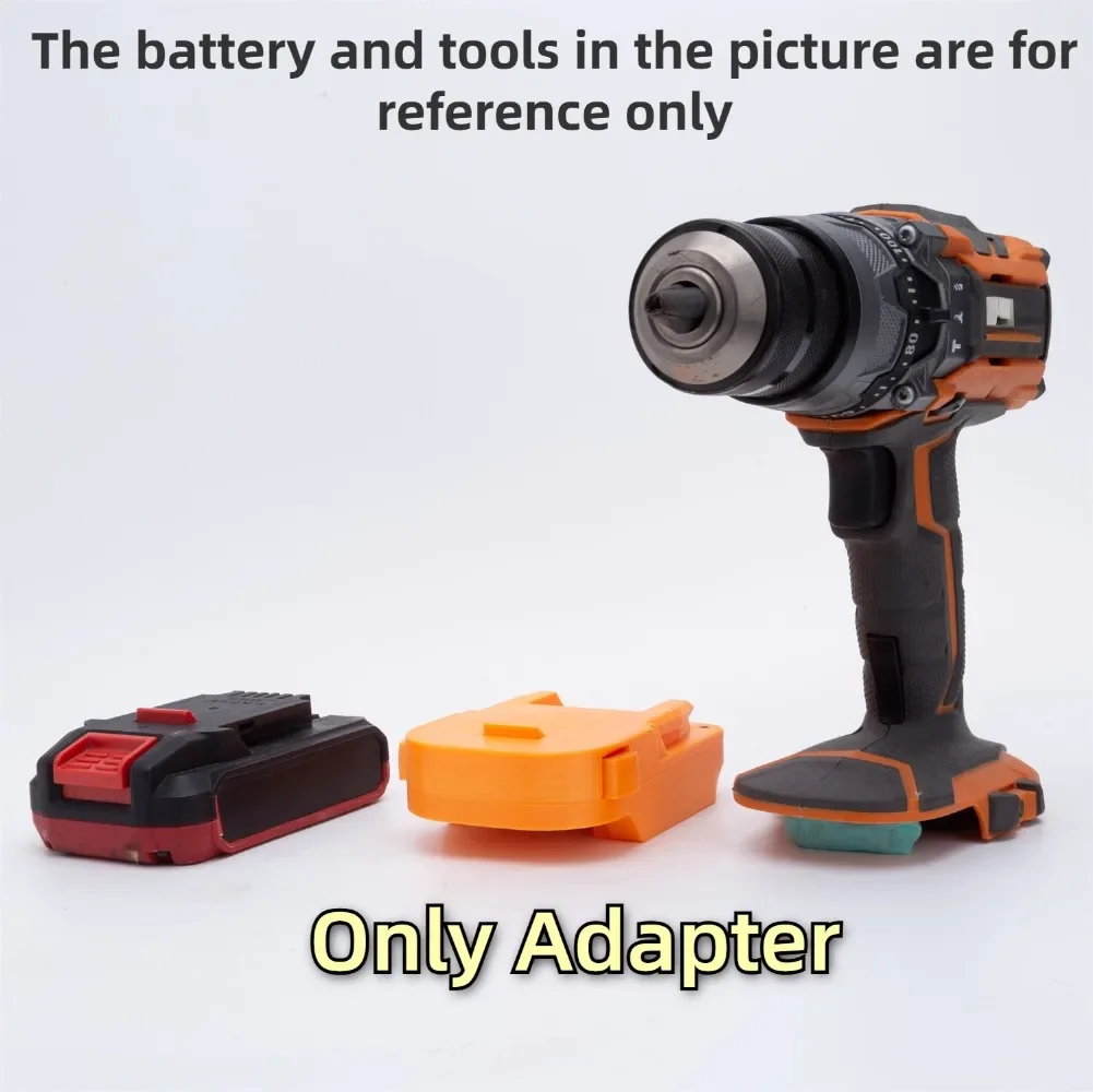 Adapter/konwerter do akumulatora litowo-jonowego BAUER 20 V do RIDGID AEG 18 V akumulatorowa wiertarka elektryczna akcesoria do narzędzi (tylko adapter)