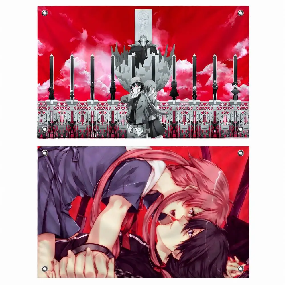 Dark Anime Mirai Nikki Indoor Outdoor Flag Banner Party Decor Hanging Wall Backdrop
