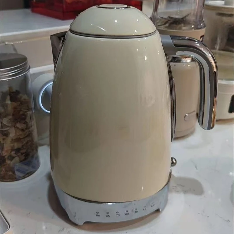 Retro Electric Kettle 1.7L Full‑Color Variable Temperature Control Keep‑Warm Water Boiler for Home Kitchen Tea Coffee Making
