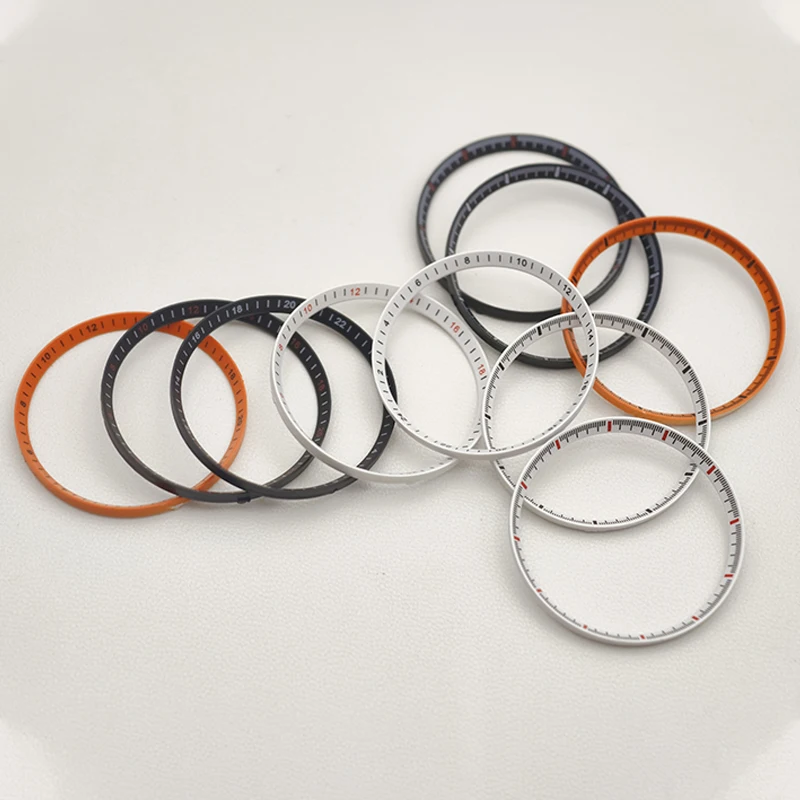 Mod 30.5mm Watch Chapter Rings Fits SKX007 SKX009 SRPD Watch Case Plastic Inner Ring NH35 NH36 Movement Men's Watch Replace Part