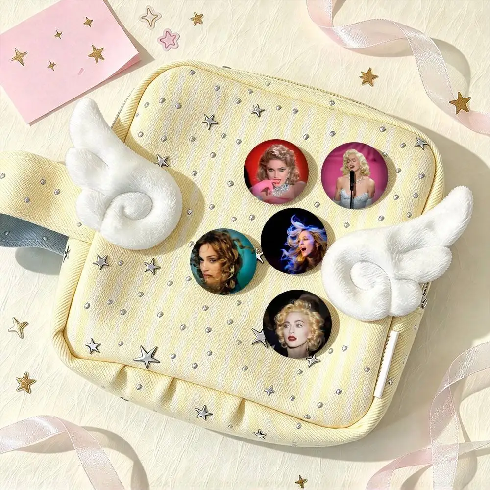 M-Madonna Pop Diva  25 32 44 58 75mm Badges Personalized Round Brooches Pins Accessory Gift