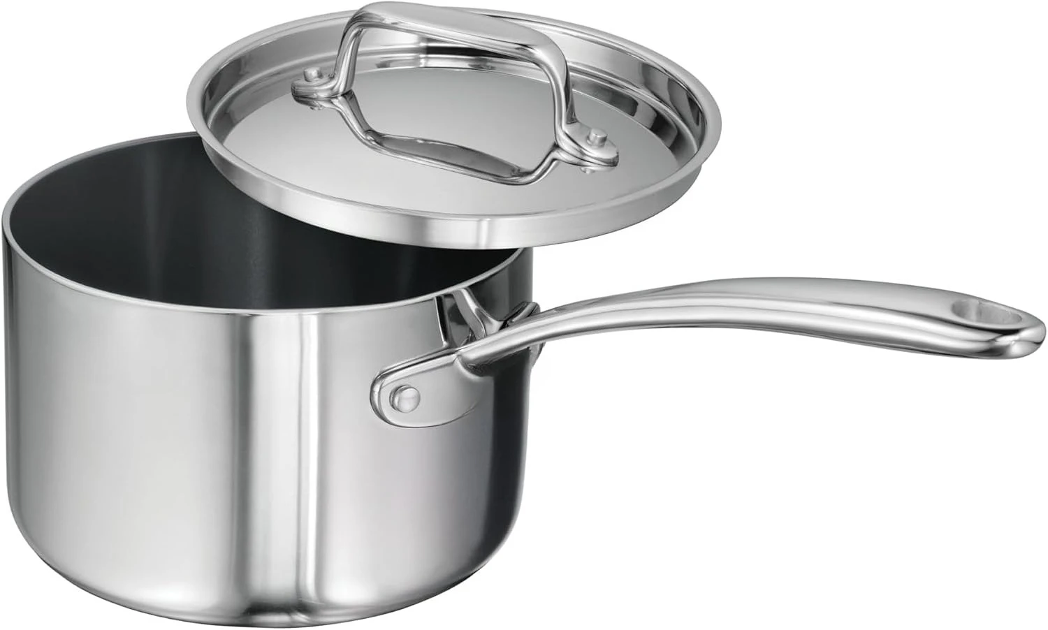 Tri-Ply Clad Stainless Steel 2.2-Quart Sauce Pan with Lid