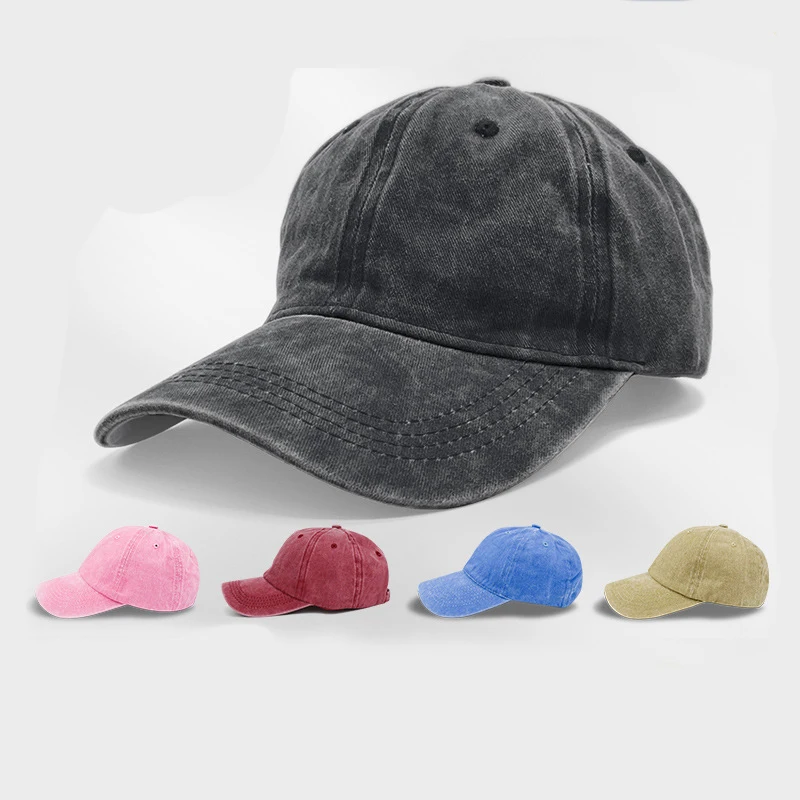 

Big Head Circumference Cotton Do Old Washed Baseball Cap Soft Top Solid Colour Duck Tongue Hat Sunshade Sun Hat Hot