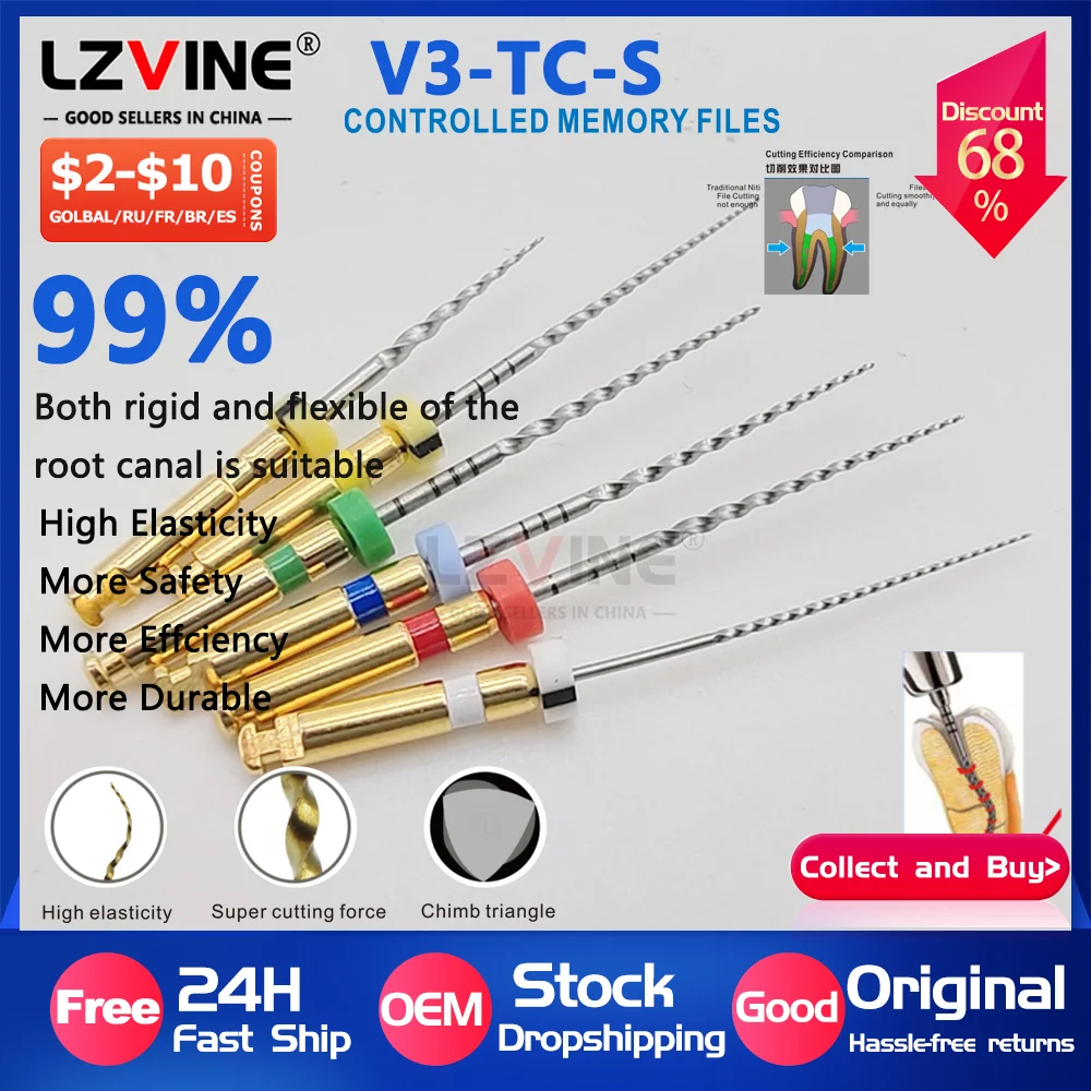 

COXO SOCO 6 шт./кор. стоматологические термоактивированные роторные напильники, стоматологические инструменты, эндодонтический материал, надежный, супер режущая сила, качество