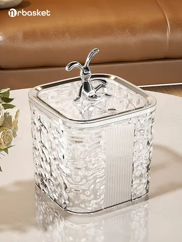 mr 바구니 거실 쓰레기통 뚜껑이 있는 미니 프레스 침실 사무실 다목적 쓰레기통 높은 미적 데스크탑 사용