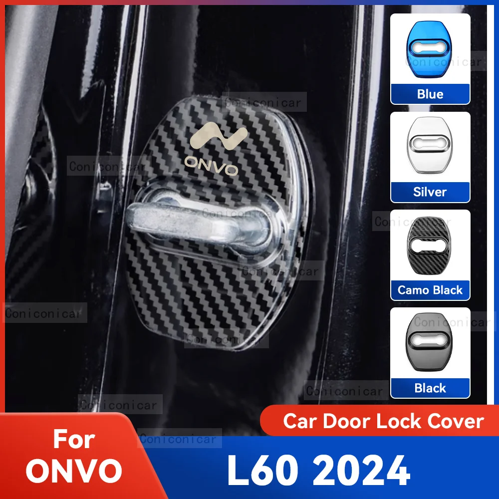 

Auto Car Door Lock Protect Cover Emblems Case Stainless Steel Decoration For ONVO L60 2024 Accessories