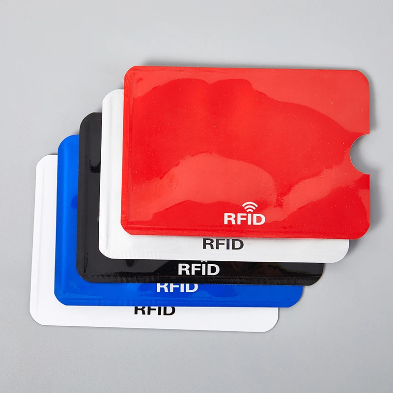 10PCS Anti Rfid Bank Card Holder Metal NFC Blocking Reader Lock ID Credit Card Bag Men Women Laser Aluminium Card Case Protect