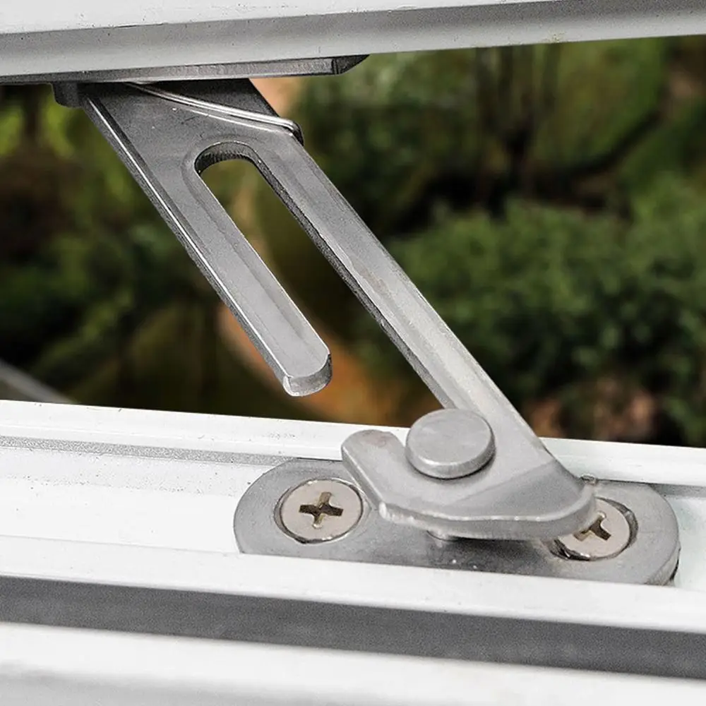 Durable Stainless Steel Safety Window Lock Right Mounting Adjustable Window Limiter Window Opening Restrictor Safety