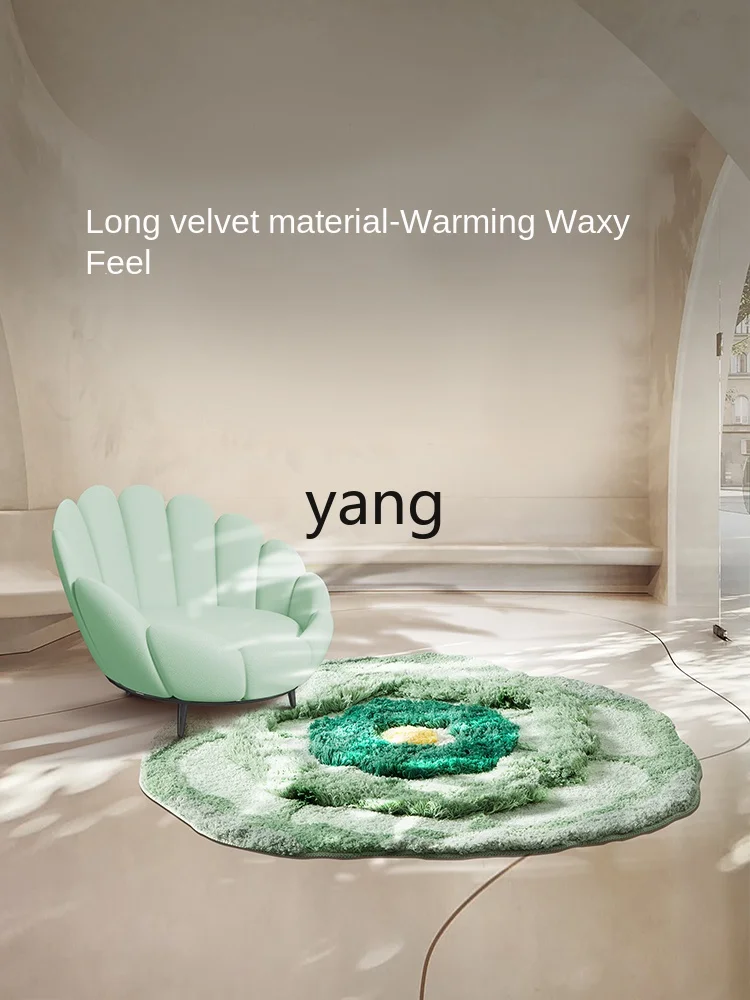 Yjq Moss Shaped Carpet Super Soft Polyester Bedroom Bathroom Door Living Room Coffee Table Carpet Leisure