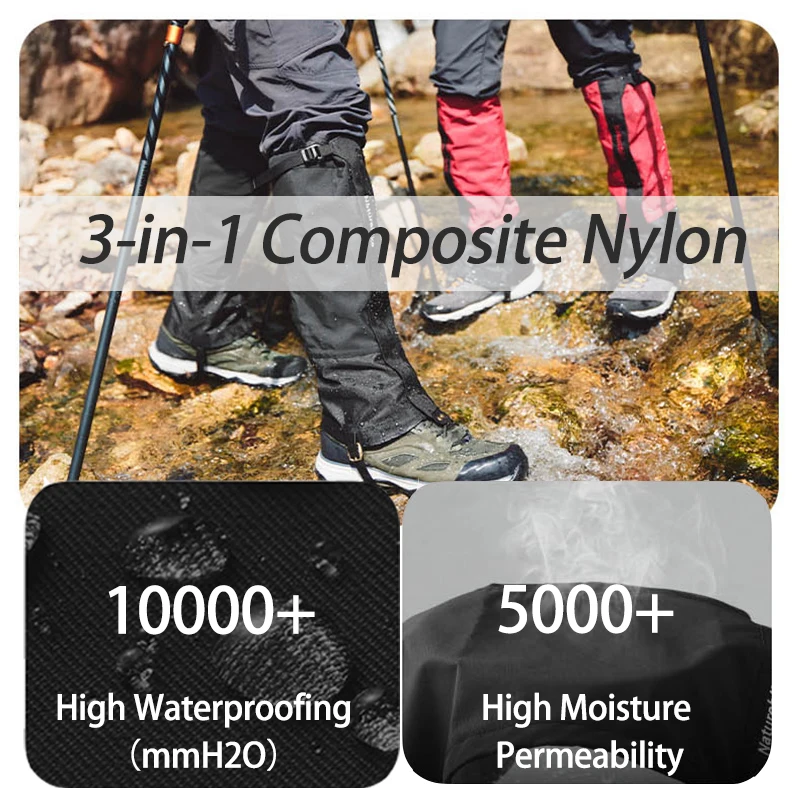 Naturehike Outdoor Trekking Snow Leggings Waterproof Snow Boot Shoe Cover Adjustable Warm Foot Cover Skiing Climbing Snowshoeing