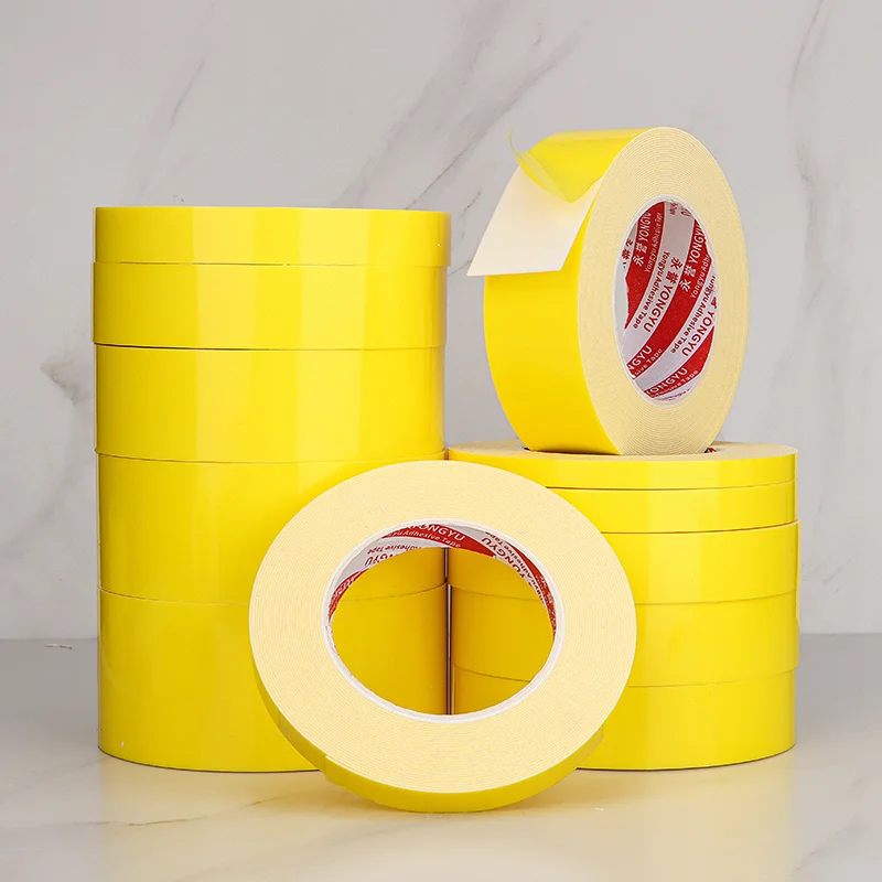 Double Sided Foam Tape White Yellow Film Car Interior Installation Fixed Seats Architectural Decoration Sound Insulation