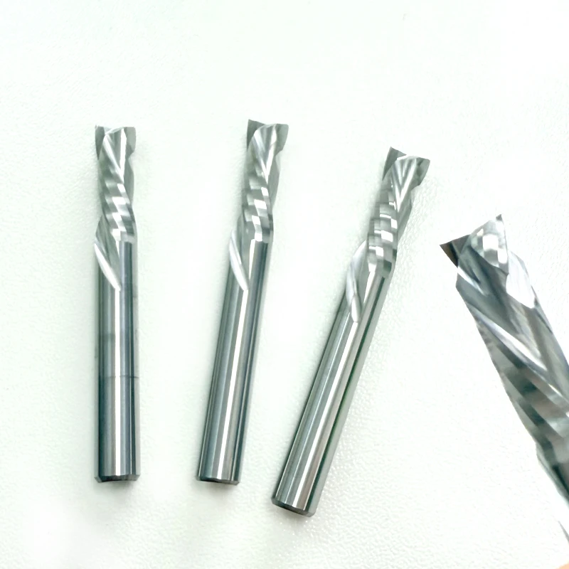 1Pc 2 Flutes Spiral Carbide Bits - UP & DOWN Cut, for Compression Wood End Milling on CNC Router