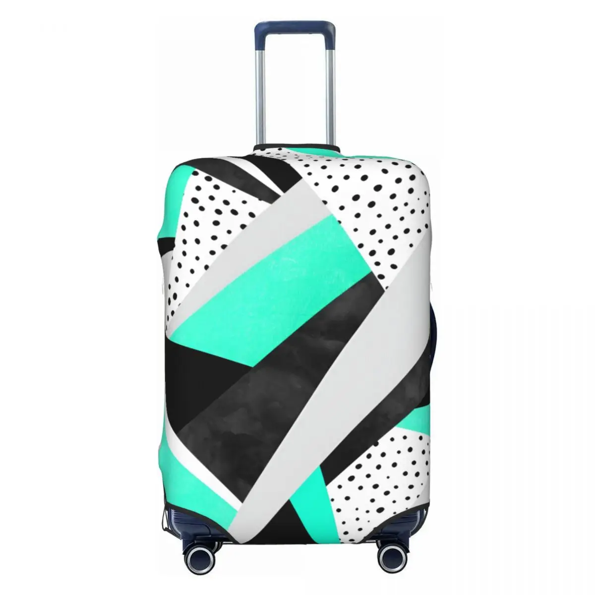 

Чехол для багажа с абстрактными геометрическими линиями, эластичные защитные чехлы для дорожного чемодана, подходят для 18-32 дюймов
