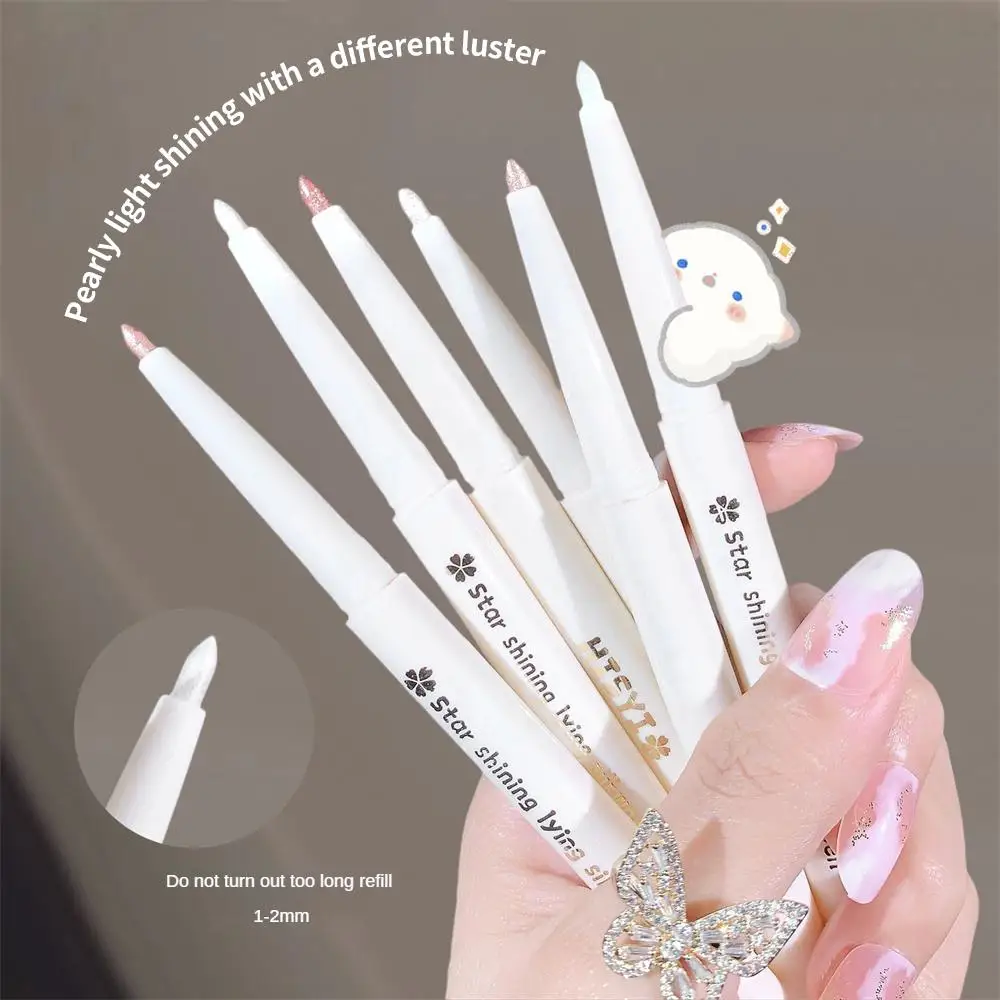 Matte Diamond Eyes Pencil Shining Glow Pen Rich Color Double Headed Long Lying Silk Pen Silkworm Lying Pen Makeup Repair