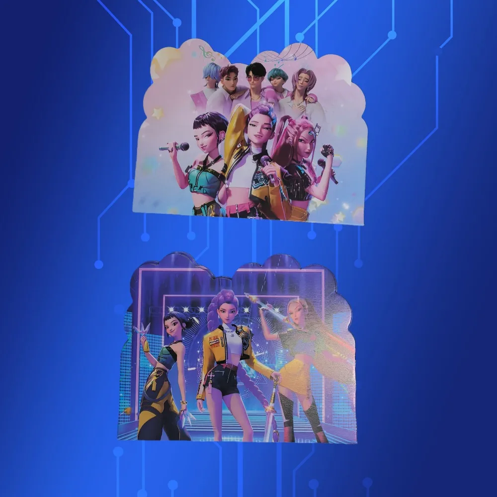 New Anime Movie Kpop Demon Hunters Birthday Party Invitation Card Mini Greeting Card Single-Page Type Baby Shower Birthday Party