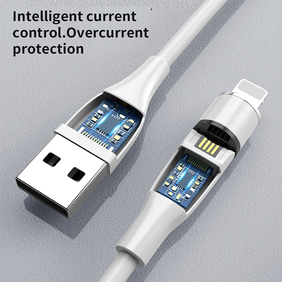 Sindvor 540 Degree Free Rotation 3A Fast Charge Sync Data Magnetic Micro USB Type C Cable Charger For Huawei iPhone 15 Data Cord