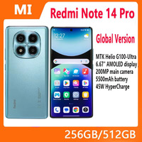 New Global Version Xiaomi Redmi Note 14 Pro 4G Smartphone 256GB/512GB ROM 200MP Camera 45W Charging MediaTek Helio G100-Ultra