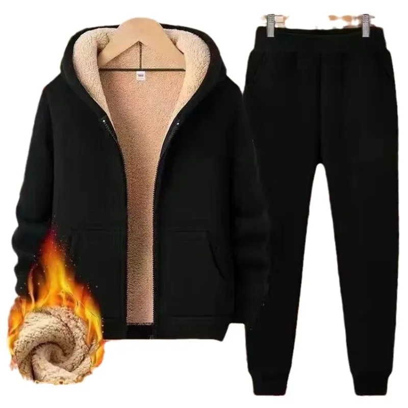 كنزات صوف مخملية بسحاب للخريف والشتاء مبطنة بالصوف وأكمام سميكة ودافئة سترة رياضية #5