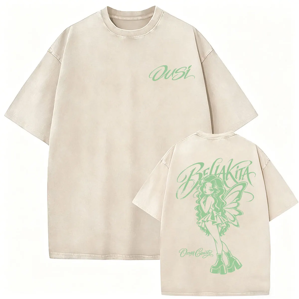 Vintage Washed Omar Courtz Por Si Manana No Estoy Tour T-Shirts Herren Damen Mode Ästhetisches T-Shirt Streetwear Oversized T-Shirt – Detail 17
