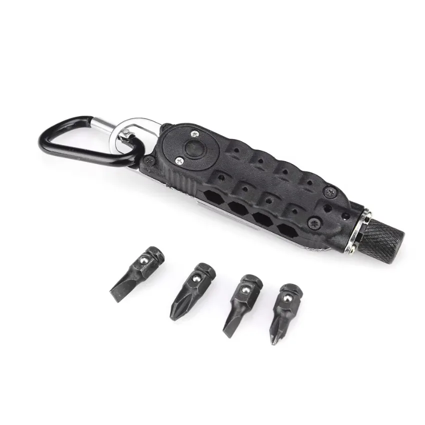 

Multifunctional Mini Pocket Screwdriver Portable Steel Repair Tools Set With Bottle Opener LED Flashlight for Outdoor Activities