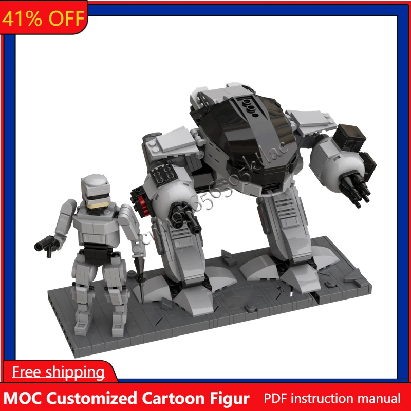 

727Pcs Hot Famous Movie Moc Miniland Robocop Dioramas Model Building DIY Creative Blocks Ideas Collect Kids Toys Birthday Gifts