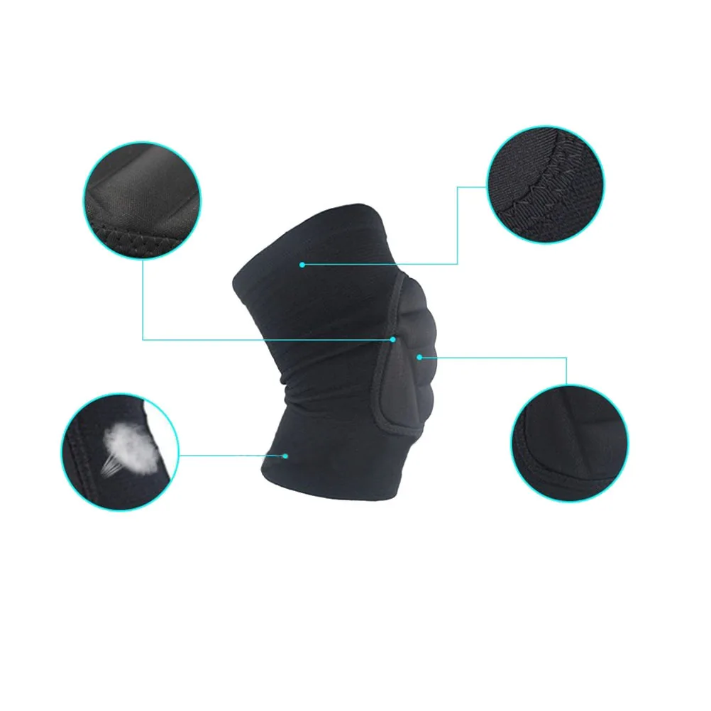

1Pair Thick Silicone Sports Knee Protector Pads for Basketball Football Volleyball and Blood Circulation