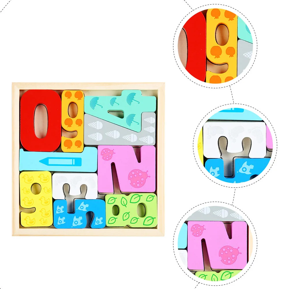 Rompecabezas 3D para niños, juego de aprendizaje interactivo de madera para niños pequeños, rompecabezas educativo resistente al desgaste, bordes lisos seguros para