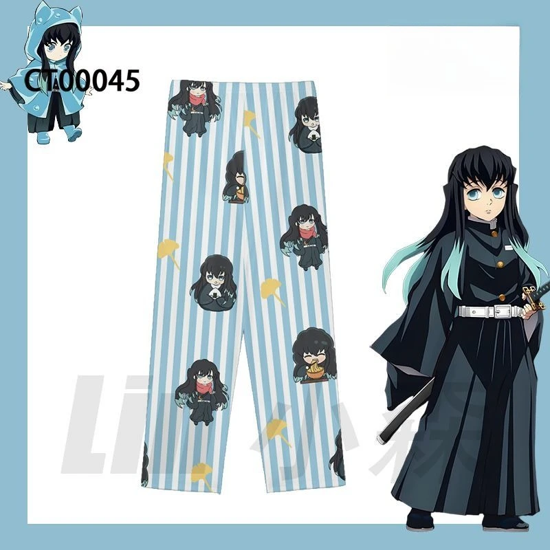 مجموعة بيجامة جديدة من Demon Slayer Tokito Muichiro - ملابس نوم بنمط Flame Hashira، ملابس منزلية تنكرية للهدايا العطلات #6