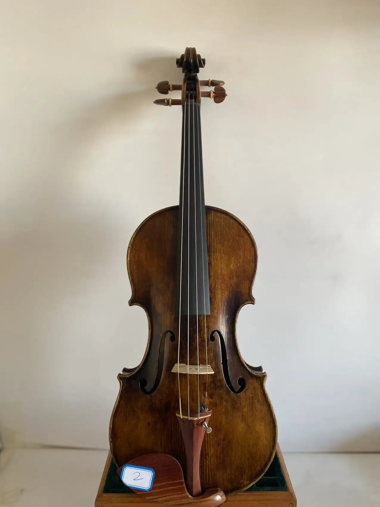 

Master 4/4 violin Guarneri model flamed maple back spruce top hand carved #2