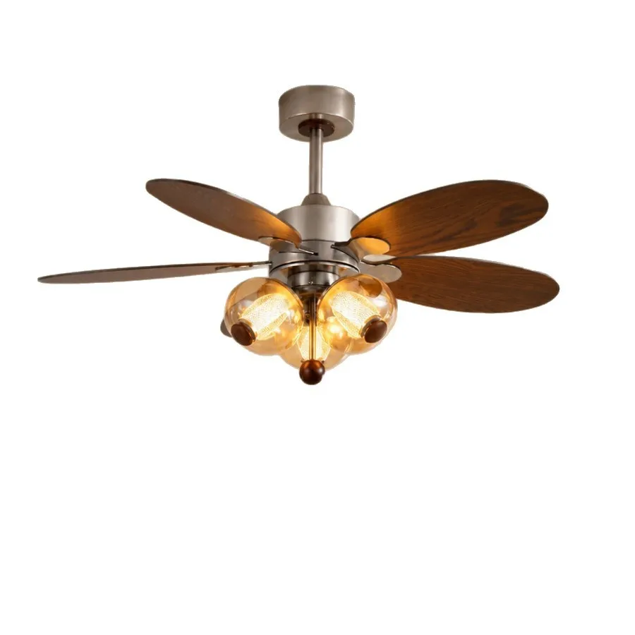 Used Dining Room Fan Light, Ceiling Fan Light, French New Living Room Large Air-Power Electric Fan Light, Retro Home Integrated