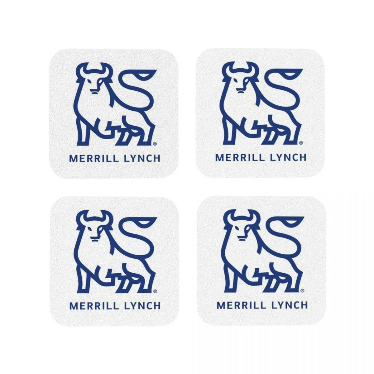 

Подставки Merrill Lynch Bull, кухонные салфетки, нескользящие изоляционные коврики для чашек, кофейных ковриков для декора, домашняя посуда, подушечки, набор из 4 шт.