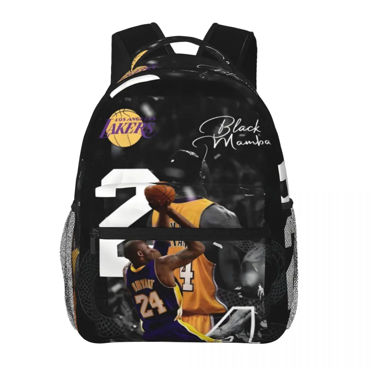 Kobe-Bryant Backpack for Men Women Fashion High School Hiking Travel Daypack College Shoulder Bag Outdoor 16in