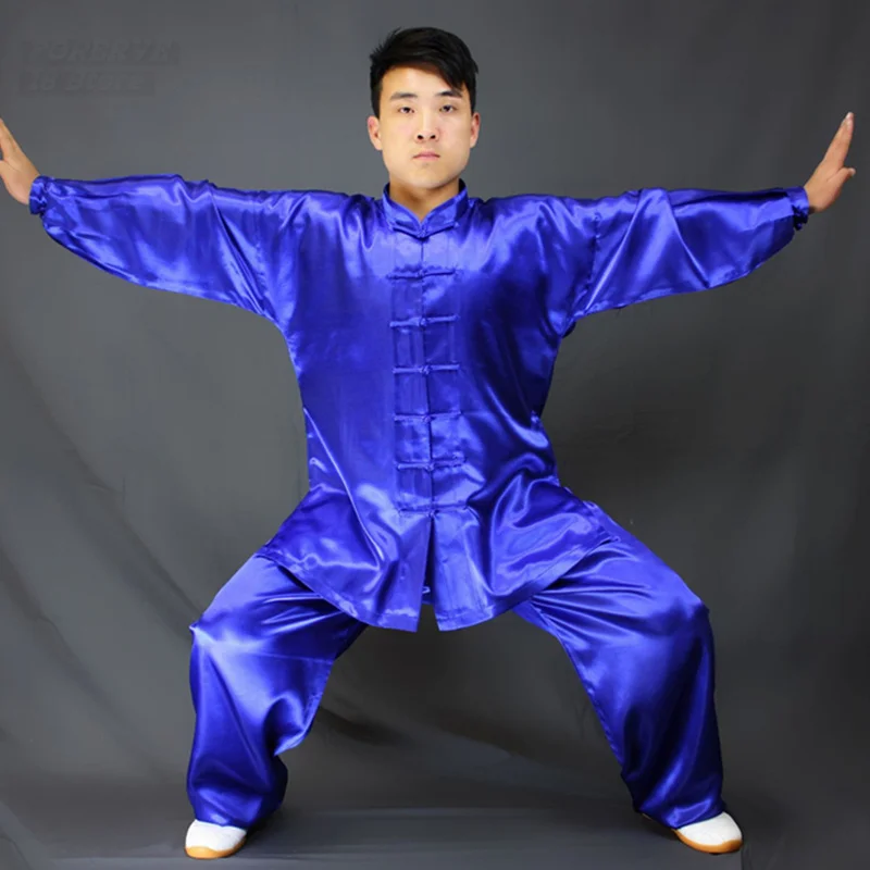 Tai Chi Performance abbigliamento abbigliamento per arti marziali adulti arti marziali Wing Chun Suit tinta unita esercizio mattutino Wushu